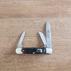 Shapleighs Vintage 1970's USA Made Stag Folder knives for sale