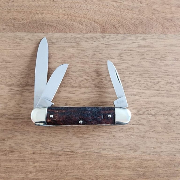 Shapleighs Vintage 1970's USA Made Stag Folder knives for sale