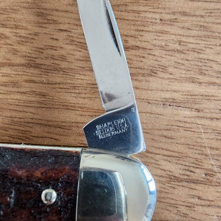 Shapleighs Vintage 1970's USA Made Stag Folder knives for sale