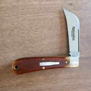 Great Eastern Cutlery Remington UMC Collectors Edition Sterling Silver Bullet in Brown Sawcut Bone knives for sale