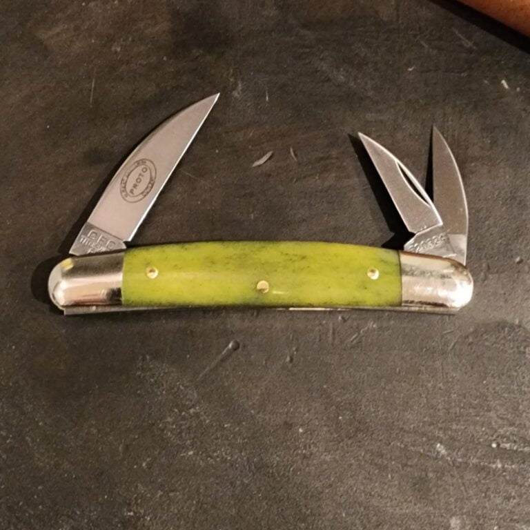 Great Eastern Cutlery #620324 Smooth Green Banana Bone PROTOTYPE knives for sale