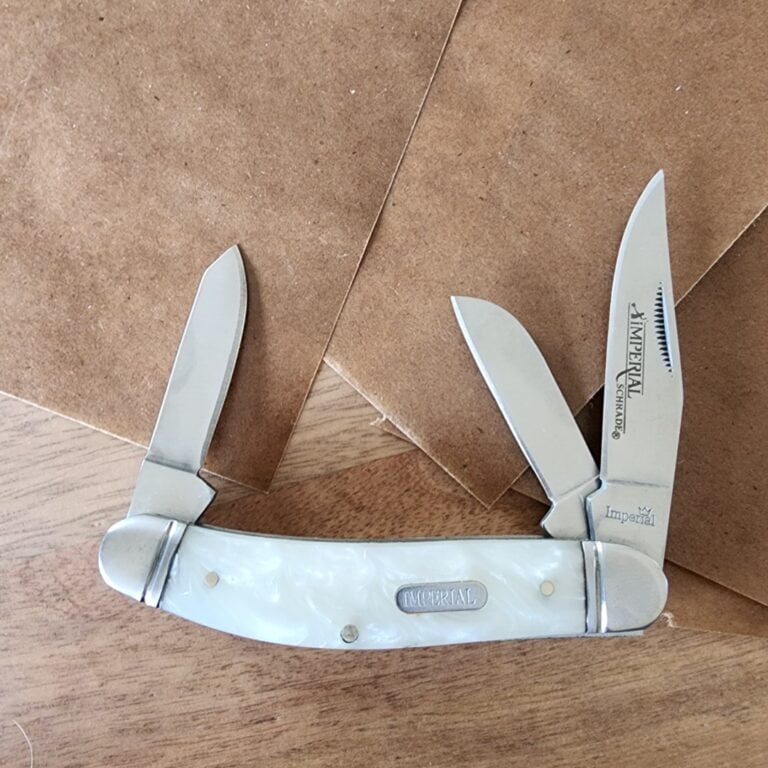 Imperial /Schrade Vintage USA Made Canoe IMP11 in Acrylic knives for sale