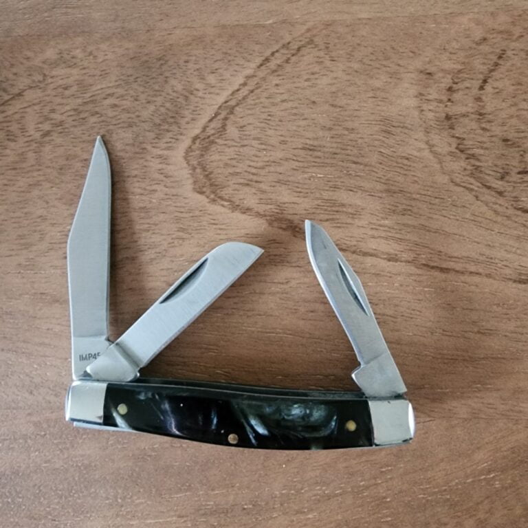 Imperial /Schrade Vintage USA Made IMP45 in Black Acrylic knives for sale