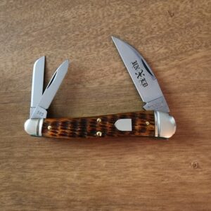 Great Eastern Cutlery #380321 Burnt Orange Jigged Bone knives for sale