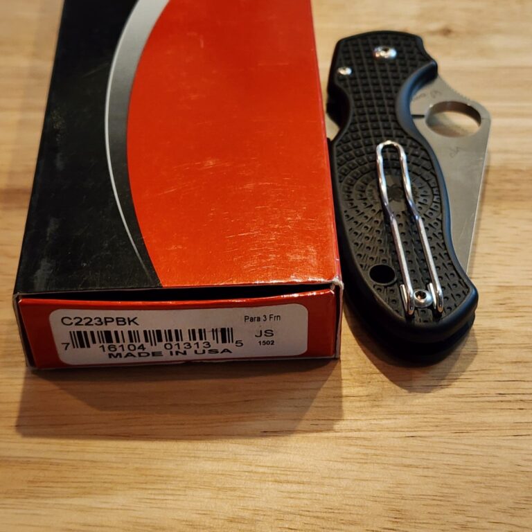 Spyderco USA Black C223PBK Para 3 Frn knives for sale