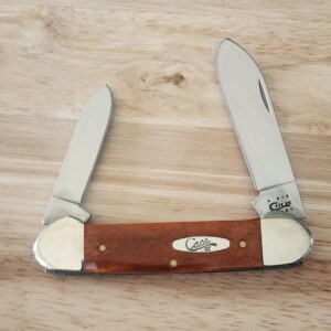 Case USA 2011 62131 SS Canoe Smooth Red Bone knives for sale