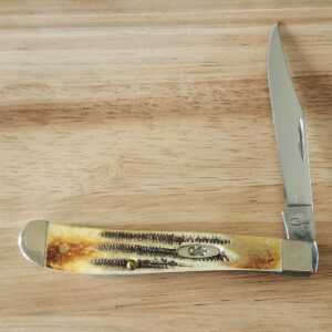 Case USA 2019 Slim Line Trapper Bone Stag 6.51048 SS knives for sale