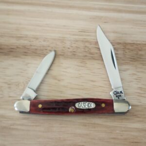 Case USA 1999 Pocket Warn 2 Blade Pen in Red Bone #6227 SS knives for sale