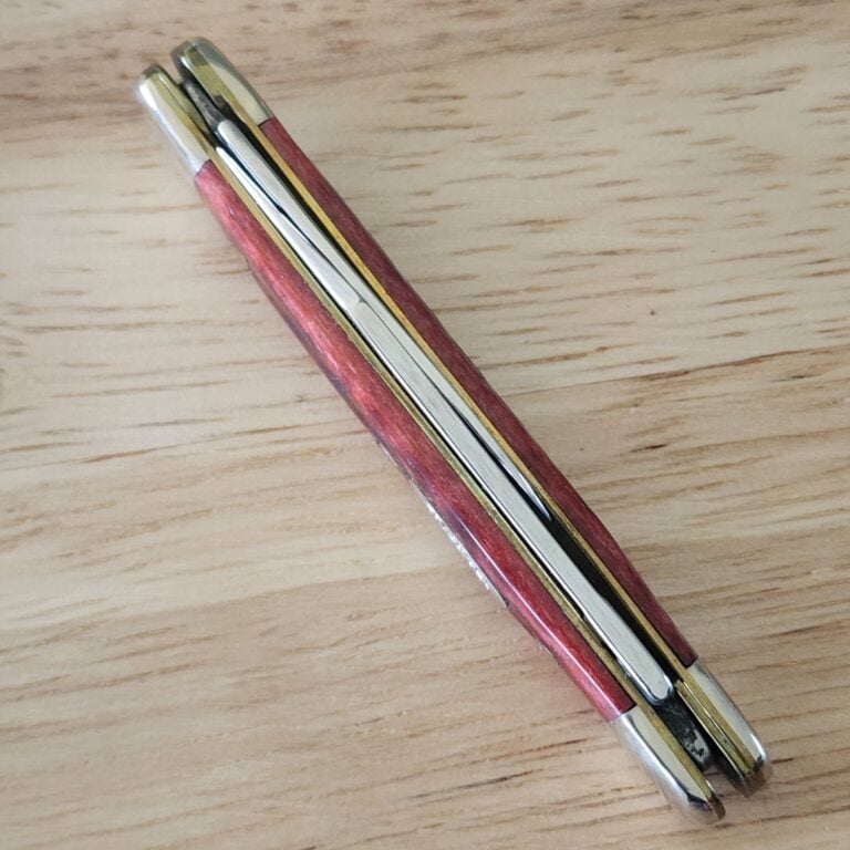 Case USA 1999 Pocket Warn 2 Blade Pen in Red Bone #6227 SS knives for sale