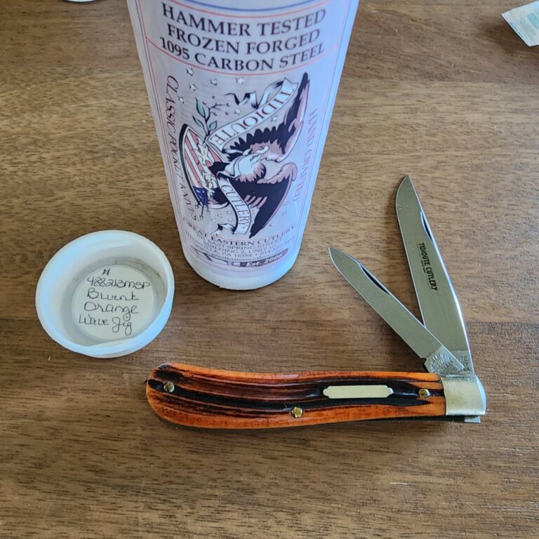 Great Eastern Cutlery #488213MSP (1 of 2 made) Burnt Orange Wave Jig knives for sale