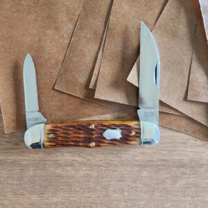 Great Eastern Cutlery #340223 Antique Autumn Jigged Bone 604E knives for sale