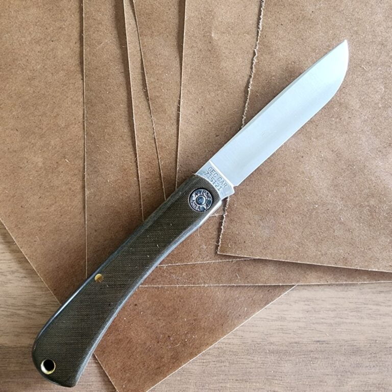 Great Eastern Cutlery #715121 Green Linen Micarta knives for sale