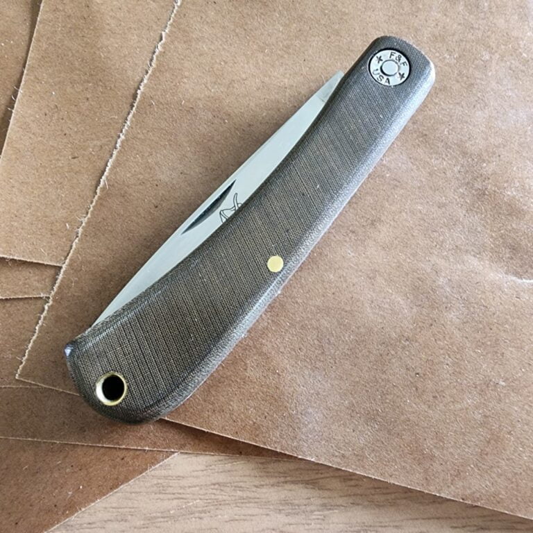 Great Eastern Cutlery #715121 Green Linen Micarta knives for sale