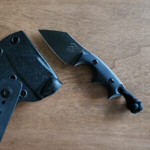 Bastinelli Creations BB Drago V2 Fixed 2" Black PVD N690CO Blade, Black G10 Handles, Kydex Sheath knives for sale
