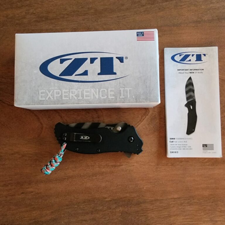 ZT 0393 GLCF Hinderer KVT Glow CF20CV (carried never cut) knives for sale