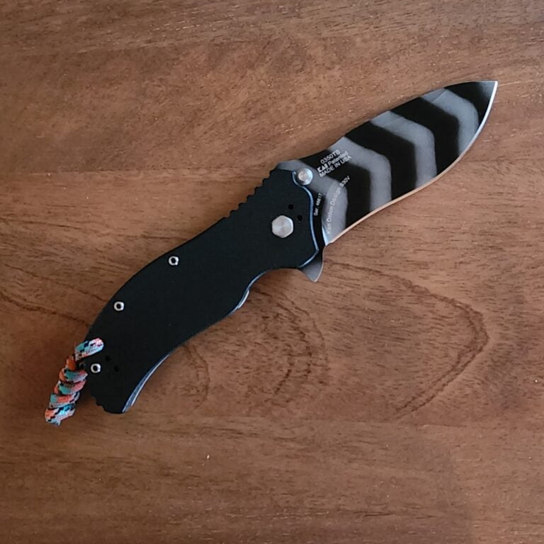 ZT 0393 GLCF Hinderer KVT Glow CF20CV (carried never cut) knives for sale