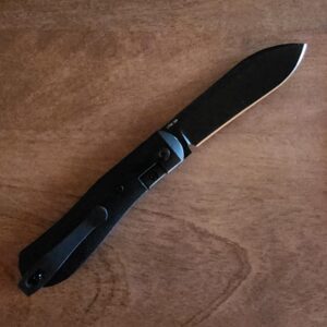 Pena Black Micarta Dog Leg CPM-M4 with Lynch Clip and Skiff Bearings knives for sale