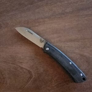 Benchmade 319 Proper in OD Green Micarta and CPM-S45VN knives for sale