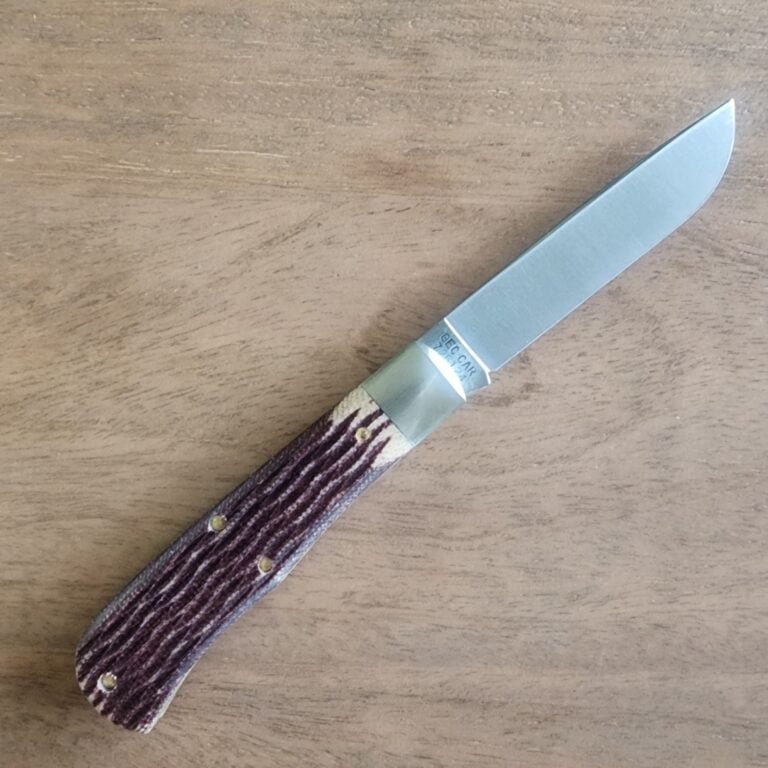 Great Eastern Cutlery #725124 Stained Jigged Muslin Micarta knives for sale