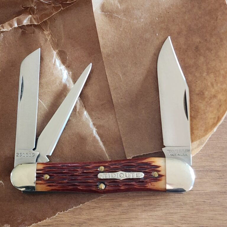 Great Eastern Cutlery #291319 Burnt Sienna Jigged Bone knives for sale