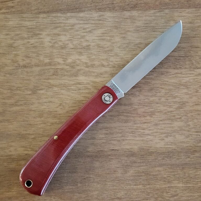 Great Eastern Cutlery #715121 Red Linen Micarta knives for sale