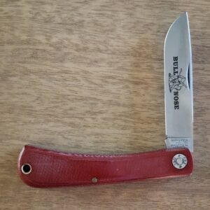 Great Eastern Cutlery #715121 Red Linen Micarta knives for sale