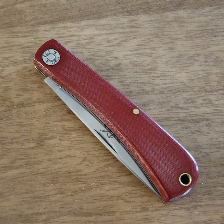 Great Eastern Cutlery #715121 Red Linen Micarta knives for sale