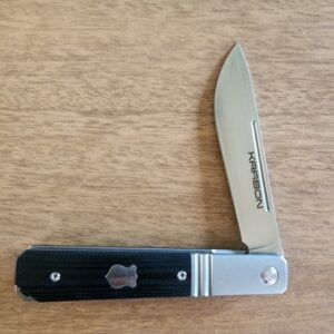 Karbon Knives By Ken Onion Flatline Frame Lock in 154CM Stainless and Black G10 knives for sale