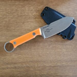 White River Knives Firecraft 3.5 Pro in S35VN W/ 2 sets of g10 handles hi-vis yellow & hi-vis orange, currently mixed and matched knives for sale