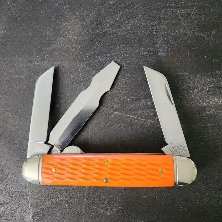 Great Eastern Cutlery #53E323 Jigged Orange Delrin knives for sale
