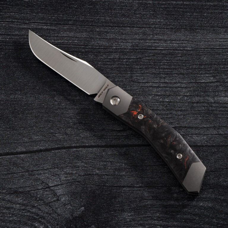 MINI CYBORG JACK - FAT CARBON DARK MATTER ORANGE knives for sale