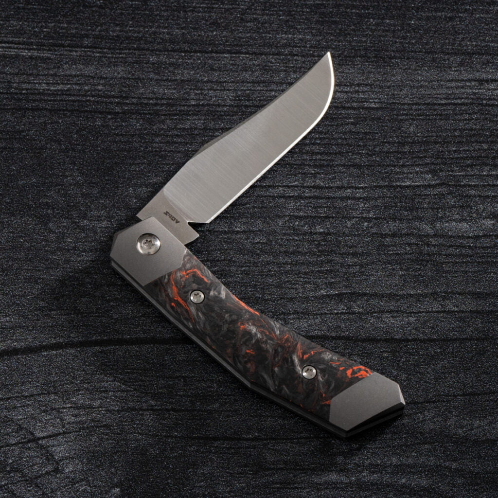 MINI CYBORG JACK - FAT CARBON DARK MATTER ORANGE For Sale | TSA Knives