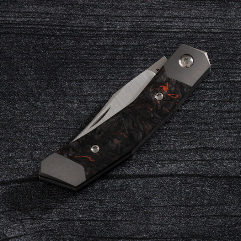 MINI CYBORG JACK - FAT CARBON DARK MATTER ORANGE knives for sale