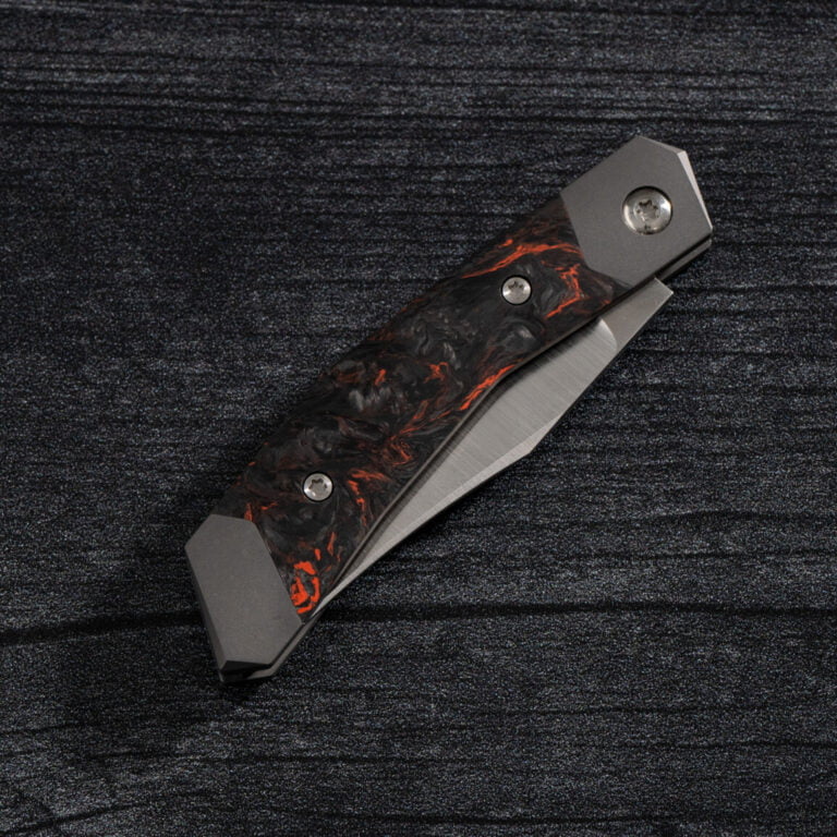 MINI CYBORG JACK - FAT CARBON DARK MATTER ORANGE knives for sale