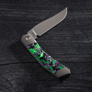 MINI CYBORG JACK - KAOTIC RESIN HAND SATIN knives for sale