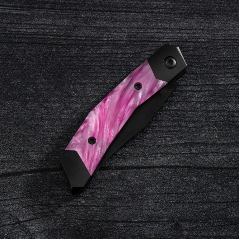 MINI CYBORG JACK - KIRINITE COSMIC PINK DLC knives for sale