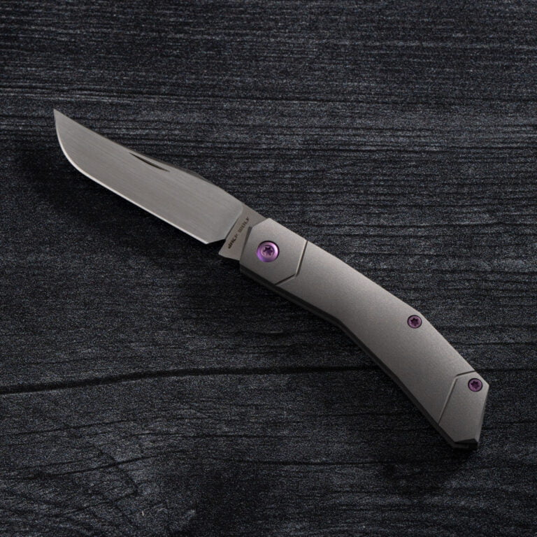 MINI CYBORG JACK - TITANIUM SMOOTH HAND SATIN knives for sale