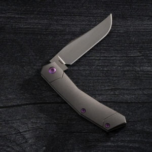 MINI CYBORG JACK - TITANIUM SMOOTH HAND SATIN knives for sale