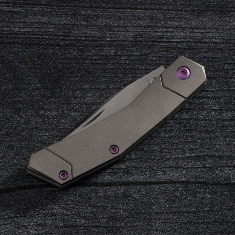 MINI CYBORG JACK - TITANIUM SMOOTH HAND SATIN knives for sale