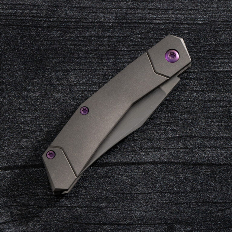 MINI CYBORG JACK - TITANIUM SMOOTH HAND SATIN knives for sale