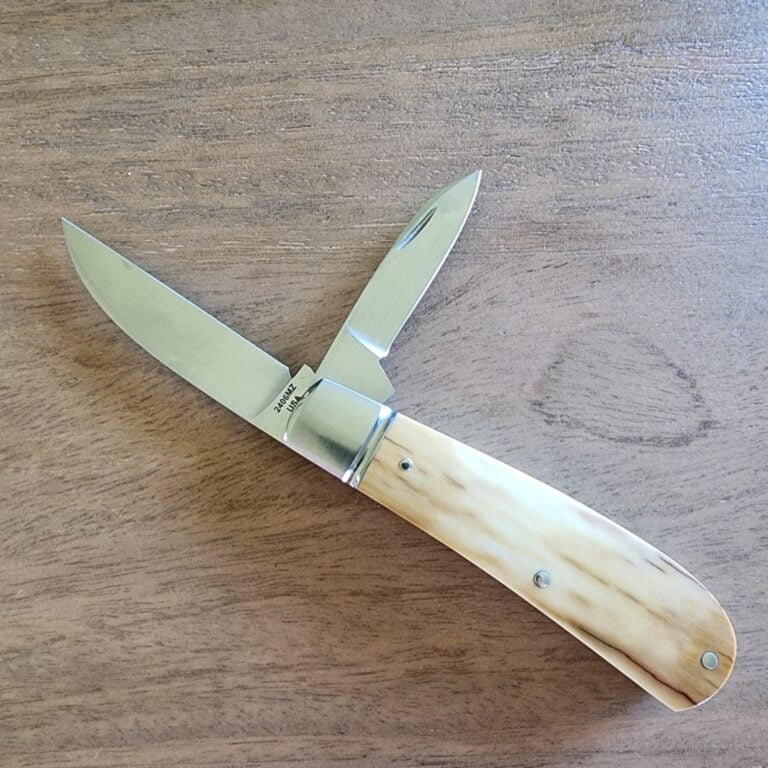 Waterville Cutlery Sway Back Jack Hand Crafted Custom By Mike Zscherny in Mammoth and 154 CM, 2406 MZ USA knives for sale