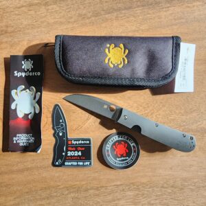 Spyderco Swayback Pin C249TIP in Titanium and CTS XHP knives for sale