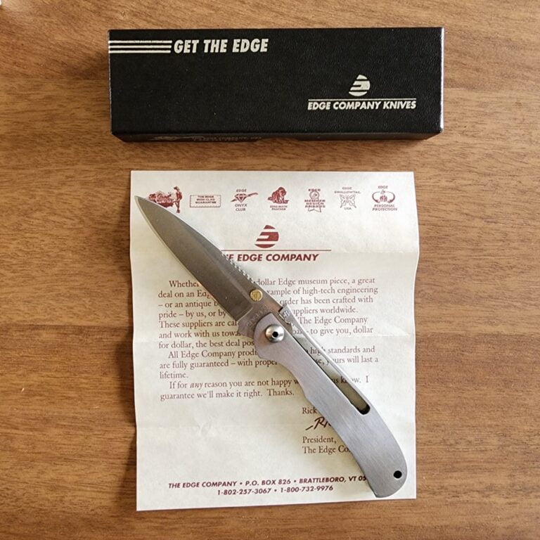 Edge Company Knives Vintage SS Locking Folder knives for sale