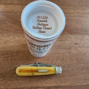 Great Eastern Cutlery #391224 Antique Yellow Smooth Camel Bone knives for sale