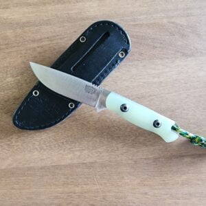 Bark River Bravo Necker II in CPM 3V and Ghost Green Jade G10 Scales.  gently used, good condition. knives for sale