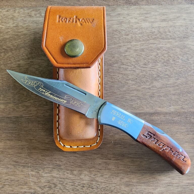 Imperial Frontier Lockback with Leather Sheath knives for sale