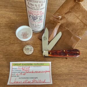 Great Eastern Cutlery #391224 Indian Paintbrush Worm Groove Bone PROTOTYPE knives for sale