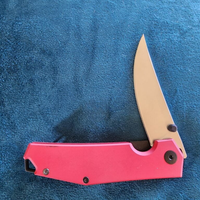 Giant Mouse Red Aluminum Clyde Discounted "Rescue Mouse" knives for sale