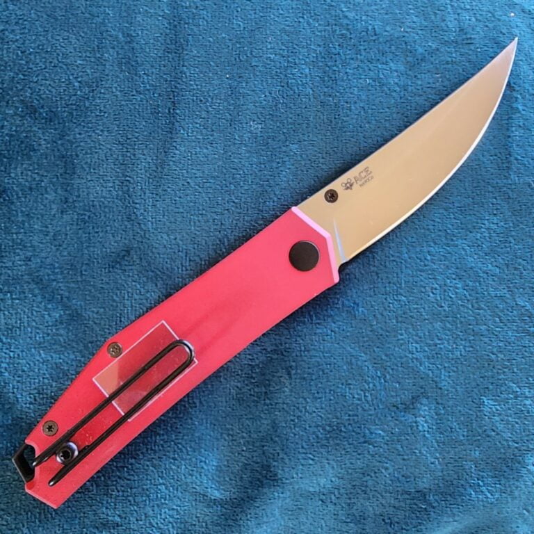 Giant Mouse Red Aluminum Clyde Discounted "Rescue Mouse" knives for sale