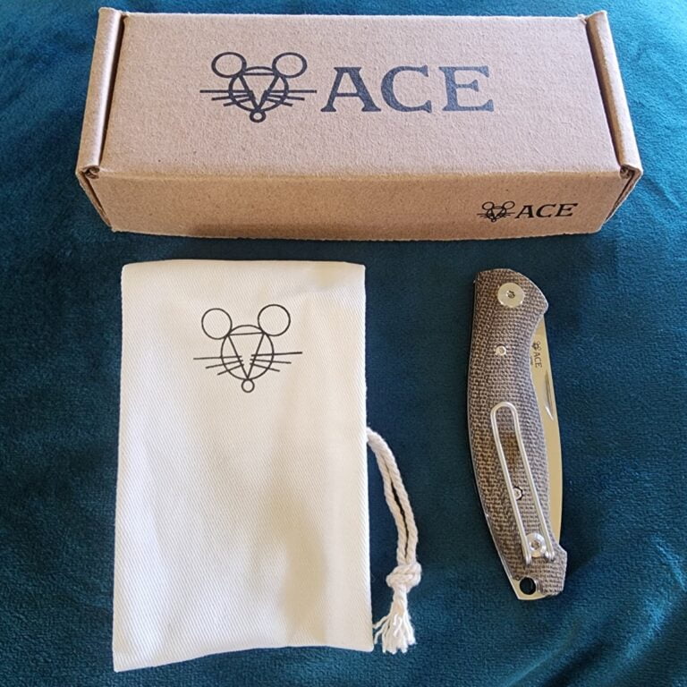 Giant Mouse ACE Green Canvas Farley Discounted "Rescue Mouse" knives for sale